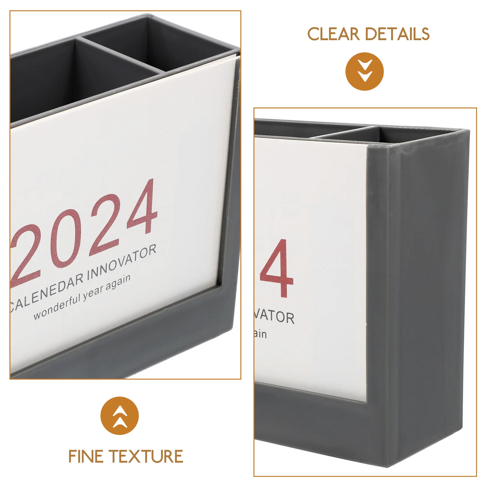 2024 Dual Compartment Desk Calendar Pen Holder Plastic Pencil ganizer Cosmetics Makeup Brush Storage Desktop Container Large
2024 Dual Compartment Desk Calendar Pen Holder Plastic Pencil ganizer Cosmetics Makeup Brush Storage Desktop Container Large