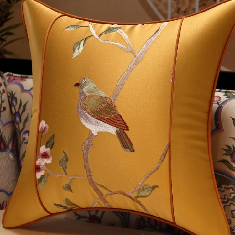elegant Chinese style embroidered bird pillowcase cushion cover sofa silk satin waist pillow cover backrest
elegant Chinese style embroidered bird pillowcase cushion cover sofa silk satin waist pillow cover backrest