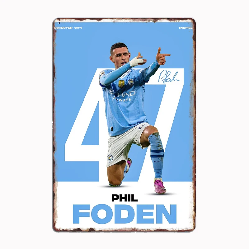 Phil Foden Minimalist Football Player Retro Metal Poster Sign Club Mural Wall Art Plaque Tin Sign Room Decoration Home Decor
Phil Foden Minimalist Football Player Retro Metal Poster Sign Club Mural Wall Art Plaque Tin Sign Room Decoration Home Decor