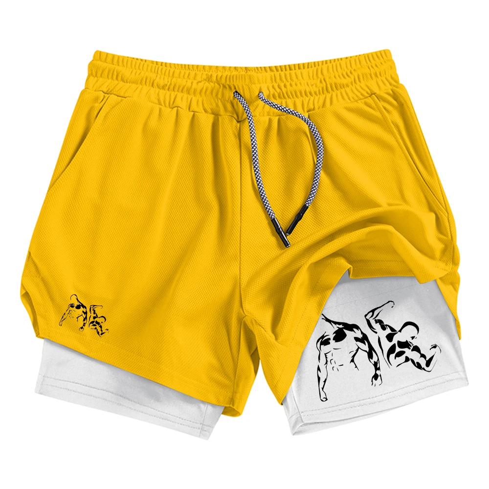 Men's Quick Drying Training And Fitness Shorts Printed Double Layered Lining Summer Running And Cycling Sports Drawstring Shorts
Men's Quick Drying Training And Fitness Shorts Printed Double Layered Lining Summer Running And Cycling Sports Drawstring Shorts