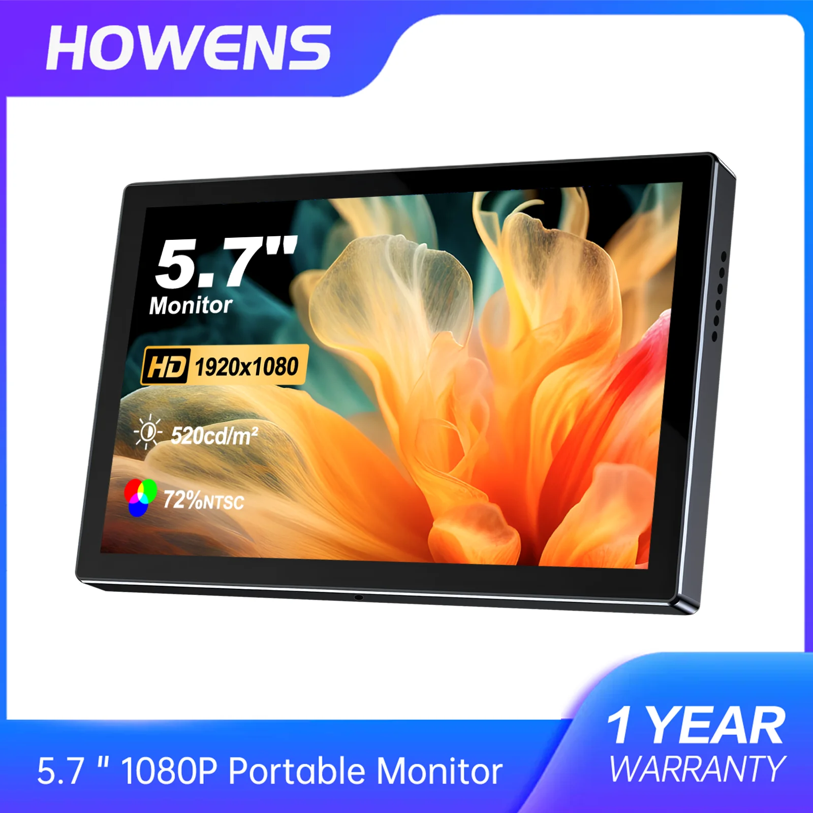 Howens 5,7-дюймовый портативный монитор IPS 1920x1200 Type-C USB-C HDMI игровой дисплей VESA для камеры ноутбука Switch PS5
Howens 5,7-дюймовый портативный монитор IPS 1920x1200 Type-C USB-C HDMI игровой дисплей VESA для камеры ноутбука Switch PS5