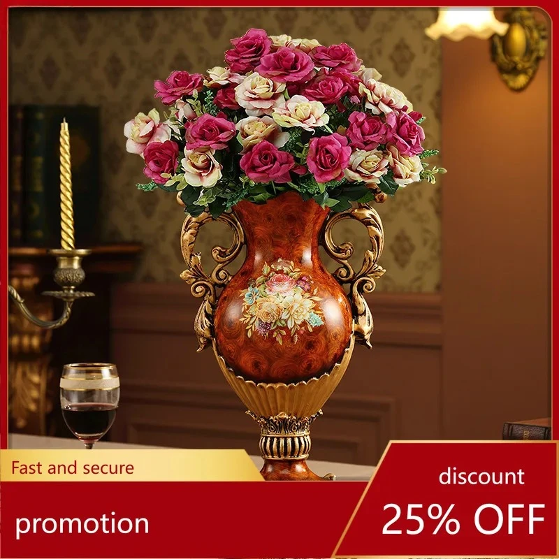 Resin Flower Vase Ornament Home Living Room Decoration Artificial Flower Vase Decor
Resin Flower Vase Ornament Home Living Room Decoration Artificial Flower Vase Decor