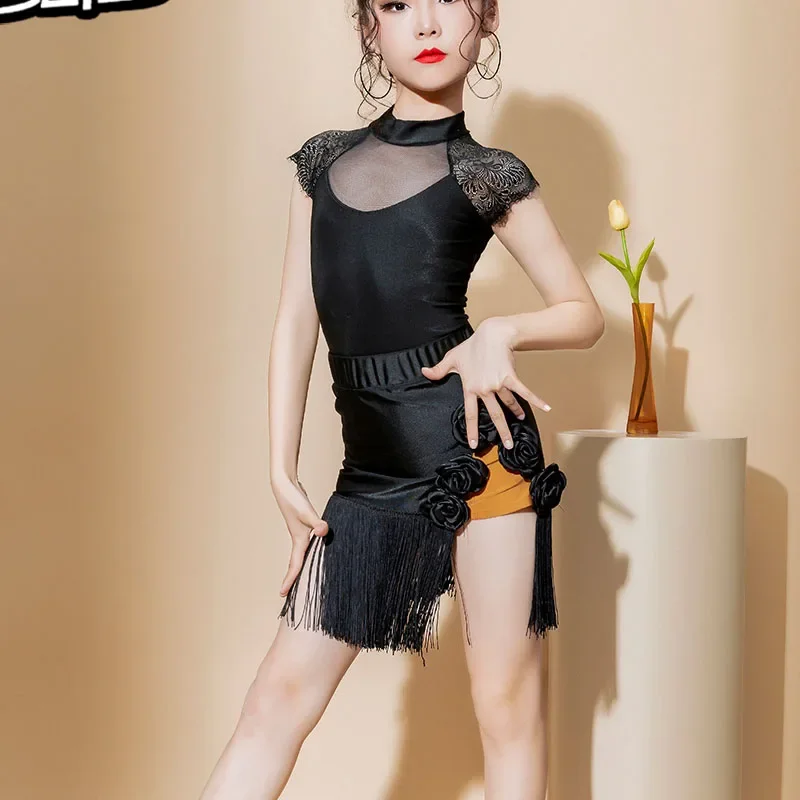 Latin Dance Suit 2023 New Girl Training and Study Suit Set Performs Skirt with Professional Mesh for Children
Latin Dance Suit 2023 New Girl Training and Study Suit Set Performs Skirt with Professional Mesh for Children