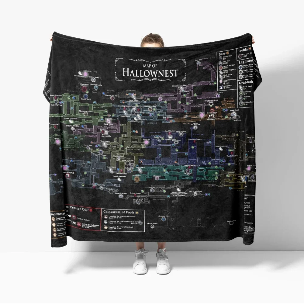 Hollow Knight Map Throw Blanket Soft Warm Flannel Gaming Blanket for Bed Sofa Living Room Decor
Hollow Knight Map Throw Blanket Soft Warm Flannel Gaming Blanket for Bed Sofa Living Room Decor