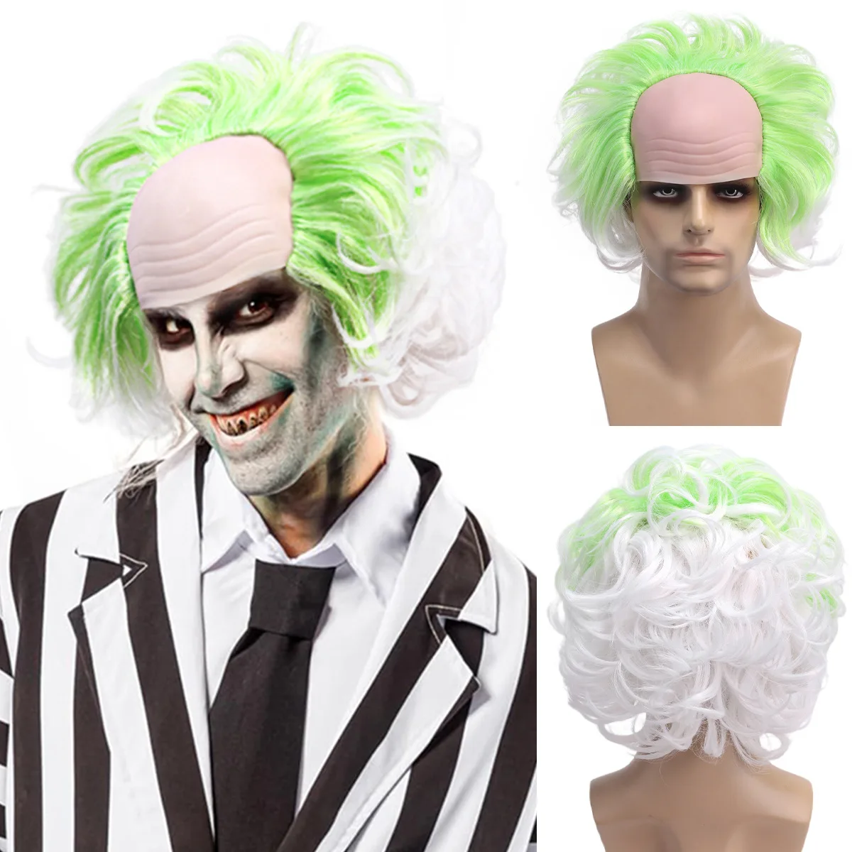 Halloween Synthetic Cosplay Wig Green Stripe Beetle Magician-Inspired Party Costume Hair for Adult Unisex Synthetic Fiber
Halloween Synthetic Cosplay Wig Green Stripe Beetle Magician-Inspired Party Costume Hair for Adult Unisex Synthetic Fiber