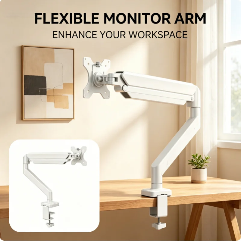 Single Monitor Arm Height Adjustable 14-32 Inch Mount C Clamp Grommet Base Easy Install Home Office Desk Stand
Single Monitor Arm Height Adjustable 14-32 Inch Mount C Clamp Grommet Base Easy Install Home Office Desk Stand
