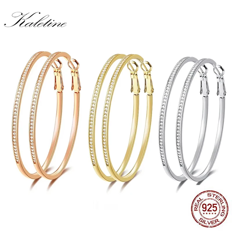 KALETINE Luxury Fashion Huggie Big Hoop Earrings for Women Authentic 925 Sterling Silver Yellow Gold Hoop Earrings Jewelry Gift
KALETINE Luxury Fashion Huggie Big Hoop Earrings for Women Authentic 925 Sterling Silver Yellow Gold Hoop Earrings Jewelry Gift