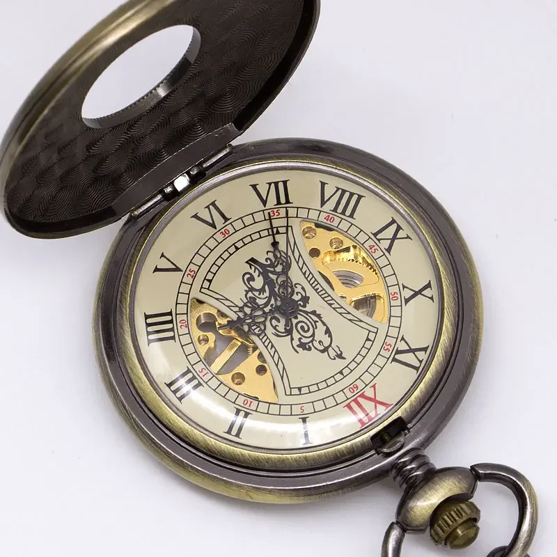 Bronze Wood Mechanical Pocket Watch Solid Wood FOB Chain Roman Dial Hollow Steampunk Skeleton Mens Womens Clock Watches PJX1396
Bronze Wood Mechanical Pocket Watch Solid Wood FOB Chain Roman Dial Hollow Steampunk Skeleton Mens Womens Clock Watches PJX1396