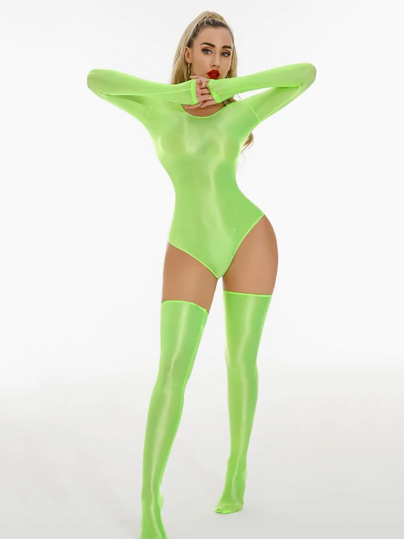 3pcs Oil Shiny Tight Sexy Bodysuit and Socks Ladies Adult Professional Women's Uniform Seductive Exotic Dancewear Costumes
3pcs Oil Shiny Tight Sexy Bodysuit and Socks Ladies Adult Professional Women's Uniform Seductive Exotic Dancewear Costumes