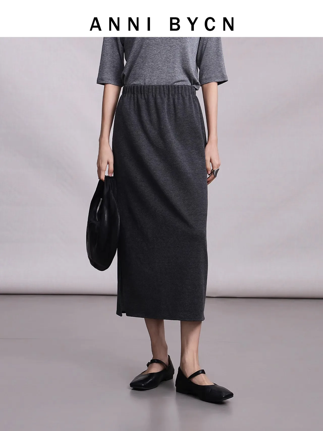 Annibycn Wool Knitted Midi Skirt Women's Spring Autumn High Waist Straight Cut Grey Elastic Waist Sensation Luxury Feeling
Annibycn Wool Knitted Midi Skirt Women's Spring Autumn High Waist Straight Cut Grey Elastic Waist Sensation Luxury Feeling