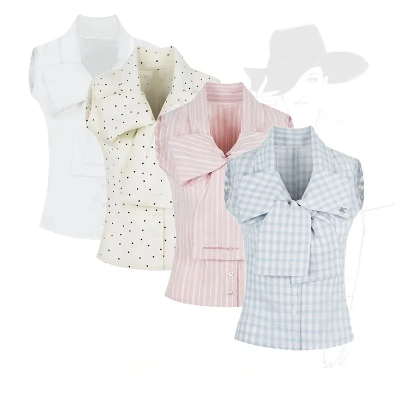 Sweet Hot Girl American Retro Bow Letter Embroidery Shirts Women Summer V-neck Sleeveless Slim Waist Single Breasted Blouse Tops
Sweet Hot Girl American Retro Bow Letter Embroidery Shirts Women Summer V-neck Sleeveless Slim Waist Single Breasted Blouse Tops