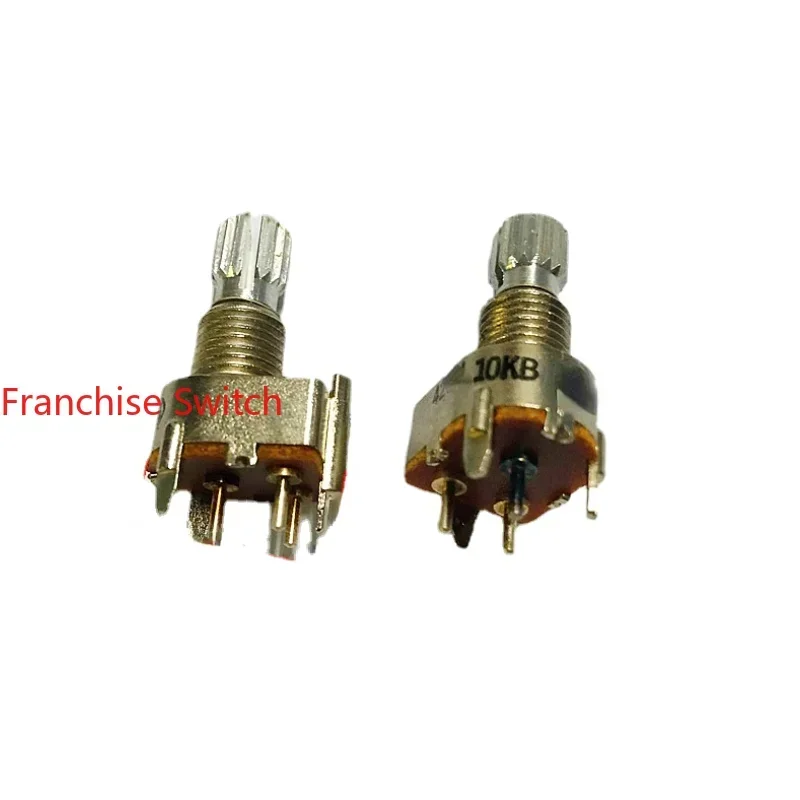 5PCS 10 Type Rotary Potentiometer RK10Y1110011A Single B10K 15 Flower Shaft
5PCS 10 Type Rotary Potentiometer RK10Y1110011A Single B10K 15 Flower Shaft