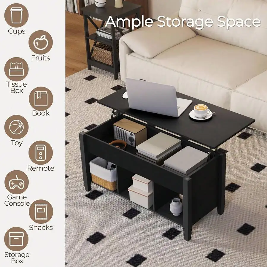 Coffee Table, Lift Top Coffee Table W/Hidden Storage Compartment & Lower 3 Cube Open Shelves, Lift Tabletop Center Tables For
Coffee Table, Lift Top Coffee Table W/Hidden Storage Compartment & Lower 3 Cube Open Shelves, Lift Tabletop Center Tables For