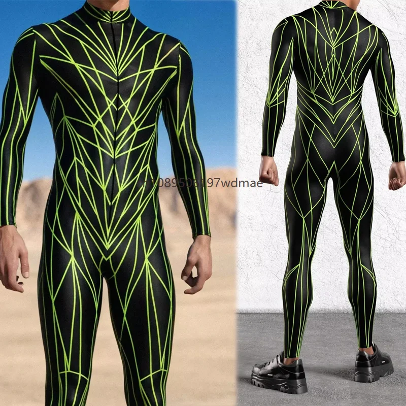 Men Futuristic Mechanical Armor Ggreen Ray Bodysuit Cosplay Bodysuit Steampunk Costume Halloween Party Stage Performance Outfit
Men Futuristic Mechanical Armor Ggreen Ray Bodysuit Cosplay Bodysuit Steampunk Costume Halloween Party Stage Performance Outfit