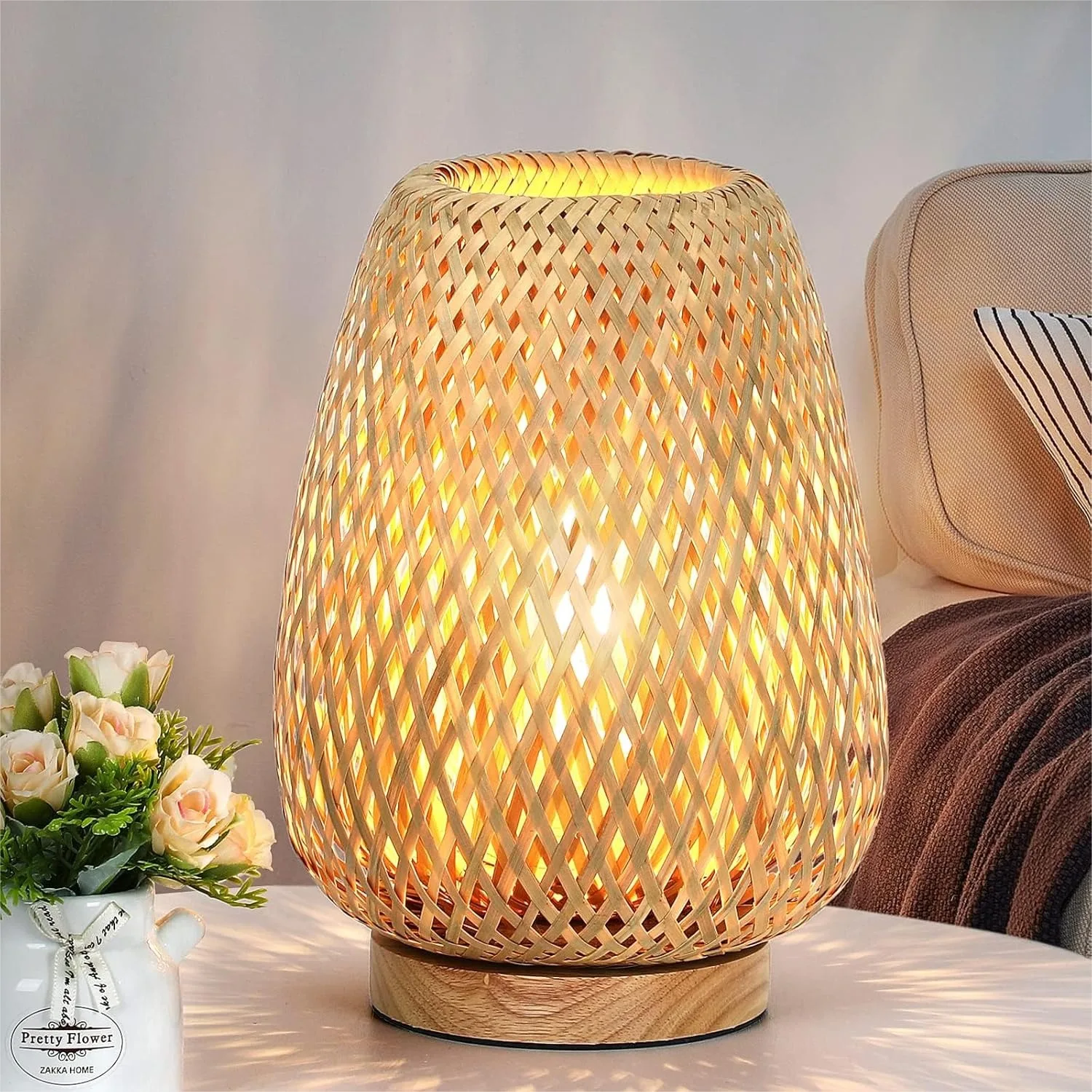 Rattan Table Lamp, Stepless Dimmable Small Beside Lamp, Vintage Wicker Wooden Nightstand Boho Bamboo Woven End Table Lamps for
Rattan Table Lamp, Stepless Dimmable Small Beside Lamp, Vintage Wicker Wooden Nightstand Boho Bamboo Woven End Table Lamps for
