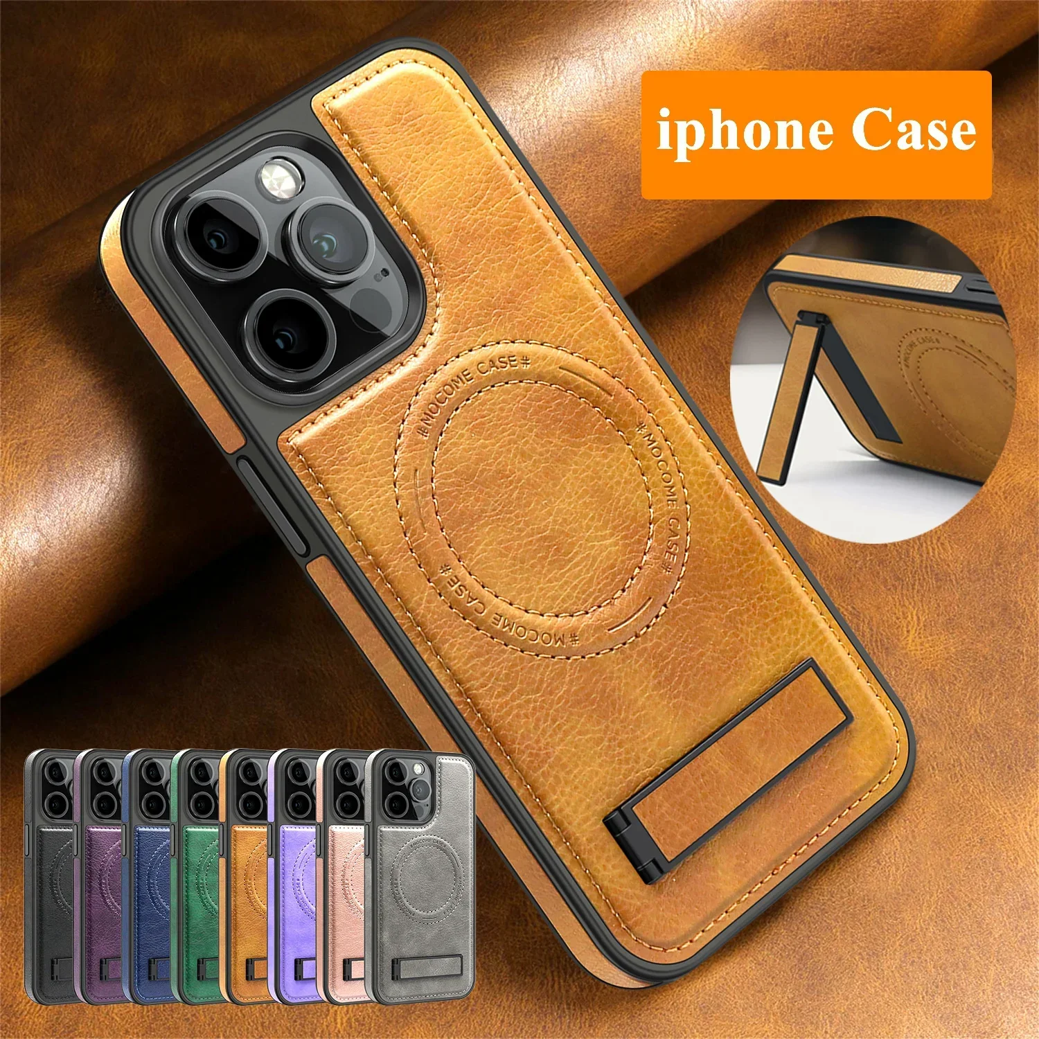 Shockproof Leather Case for iPhone 16 pro Max 15 13 12 with Magnetic Magsafe Wireless Charging Compatible with iPhone 16 Promax
Shockproof Leather Case for iPhone 16 pro Max 15 13 12 with Magnetic Magsafe Wireless Charging Compatible with iPhone 16 Promax