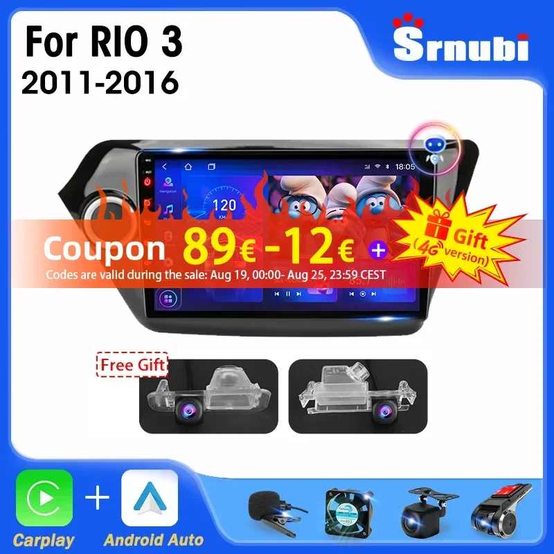 Srnubi Android 11 Car Radio for Kia RIO 3 2011 - 2016 Multimedia Player Navigation Carplay Stereo 2 Din GPS 4G Audio Head Unit
Srnubi Android 11 Car Radio for Kia RIO 3 2011 - 2016 Multimedia Player Navigation Carplay Stereo 2 Din GPS 4G Audio Head Unit
