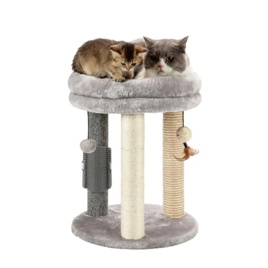 4in1 Small Cat Tree Scratching Post with Tower Soft Bed Sisal Carpet Jute Posts Three Hanging Ball Toys and Massage Brush for I
4in1 Small Cat Tree Scratching Post with Tower Soft Bed Sisal Carpet Jute Posts Three Hanging Ball Toys and Massage Brush for I