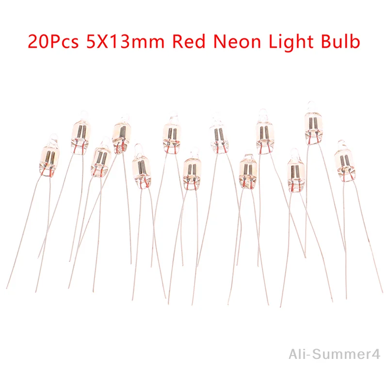 20Pcs Neon Indicator Light Red Signs 5mm Neon Lamp Glow 5X13mm 220v Neon Indicator Bulbs Switch Button Bulbs
20Pcs Neon Indicator Light Red Signs 5mm Neon Lamp Glow 5X13mm 220v Neon Indicator Bulbs Switch Button Bulbs