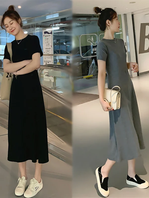 Elegant Long A-Line Dress Women's Mid-Length Slimming Skirt Super Fairy Tale Korean Style Commute Summer Short Sleeve round Neck
Elegant Long A-Line Dress Women's Mid-Length Slimming Skirt Super Fairy Tale Korean Style Commute Summer Short Sleeve round Neck