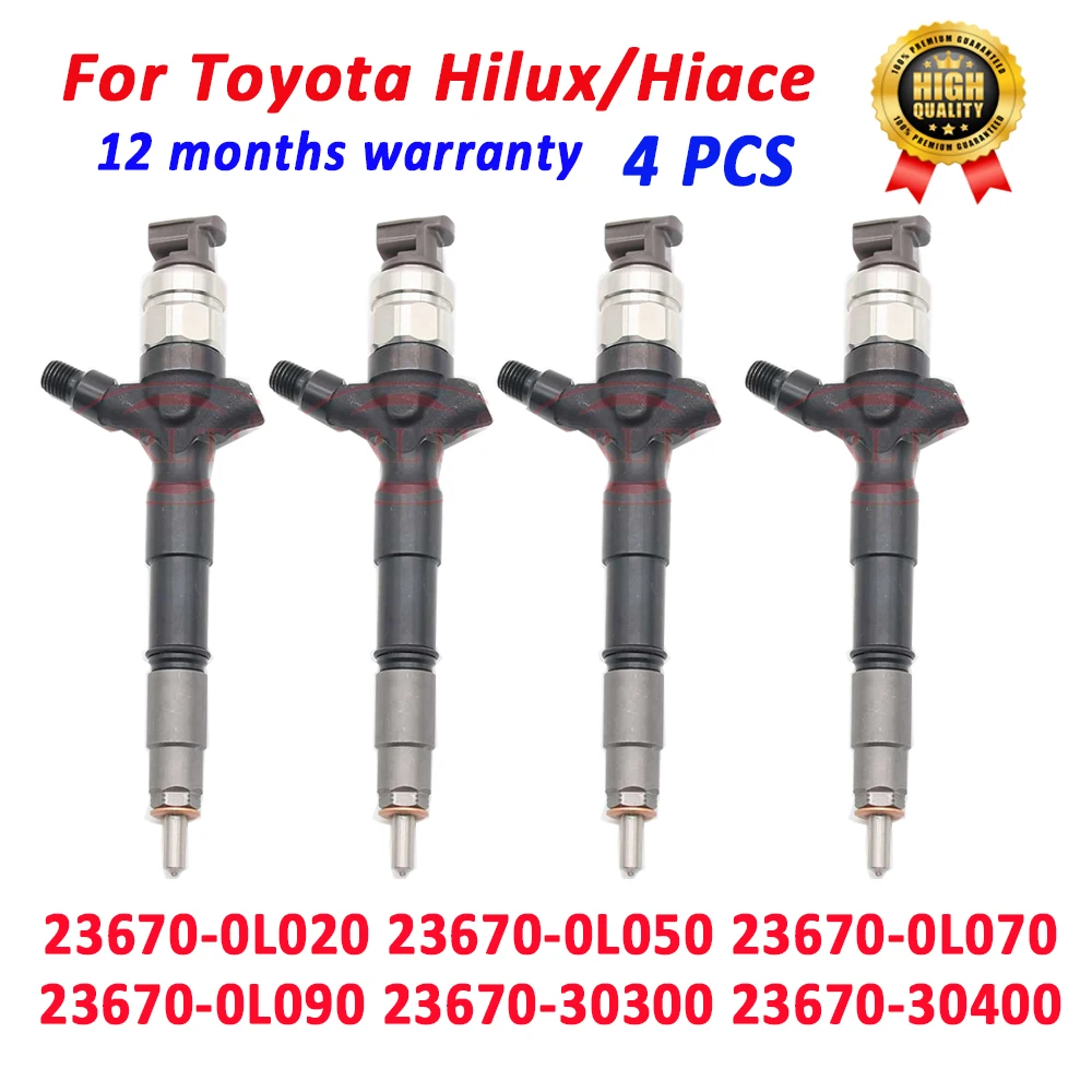 ORLTL 4 шт. новый дизельный инжектор 23670-0L020 23670-0L050 топливо 23670-0L070 23670-0L090 23670-30300 23670-30400 для Toyota Hilux
ORLTL 4 шт. новый дизельный инжектор 23670-0L020 23670-0L050 топливо 23670-0L070 23670-0L090 23670-30300 23670-30400 для Toyota Hilux