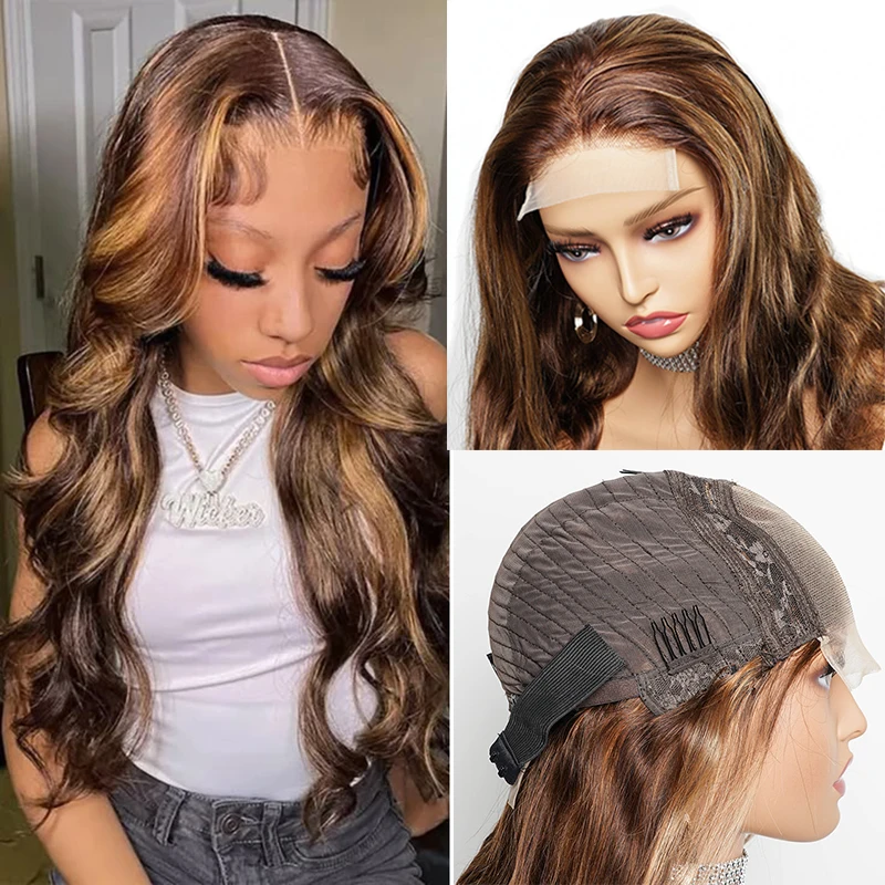 250% Density Lace Front Wig Highlight Brown Honey Blonde Remy Human Hair Wigs Transparent Pre-Plucked Lace Body Wave Bobbi
250% Density Lace Front Wig Highlight Brown Honey Blonde Remy Human Hair Wigs Transparent Pre-Plucked Lace Body Wave Bobbi