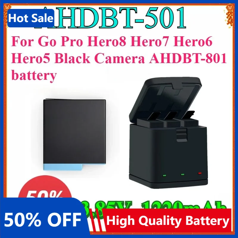 1220mAh for GoPro Hero8 7 6 Hero 5 Black Battery for Go Pro Hero8 Hero7 Hero6 Hero5 Black Camera AHDBT-801
1220mAh for GoPro Hero8 7 6 Hero 5 Black Battery for Go Pro Hero8 Hero7 Hero6 Hero5 Black Camera AHDBT-801