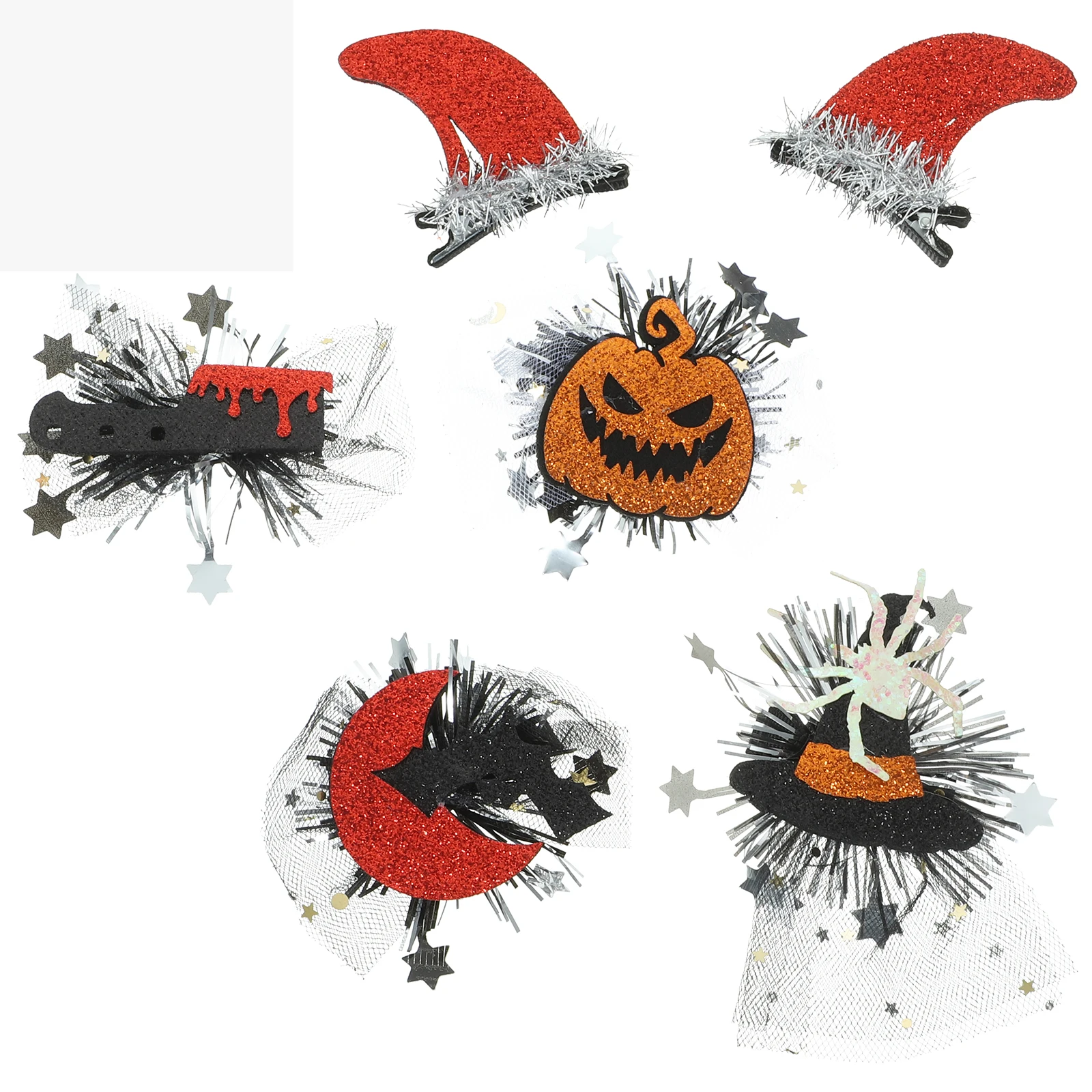 6 Pcs Hairpin Headgear Clip Halloween Pumpkin Barrettes for Girls Clips Mesh Accessories Woman Toddler
6 Pcs Hairpin Headgear Clip Halloween Pumpkin Barrettes for Girls Clips Mesh Accessories Woman Toddler