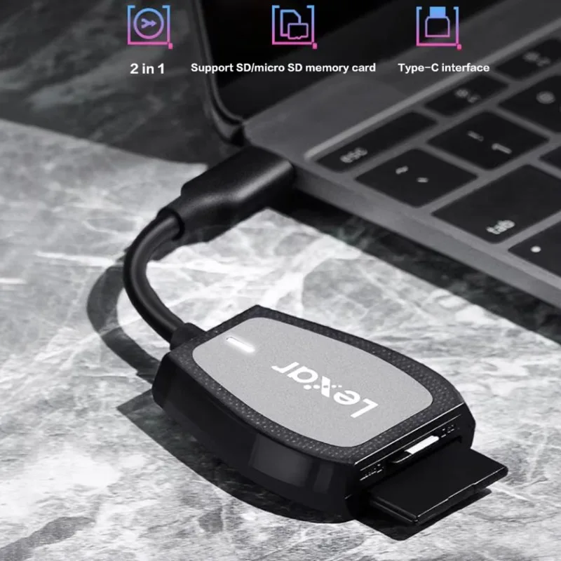 New Lexar USB 3.2 Type-C Dual-Slot Reader Supports SD and microSD UHS-II Cards Up To 312MB/s Read for Laptop Desktop
New Lexar USB 3.2 Type-C Dual-Slot Reader Supports SD and microSD UHS-II Cards Up To 312MB/s Read for Laptop Desktop
