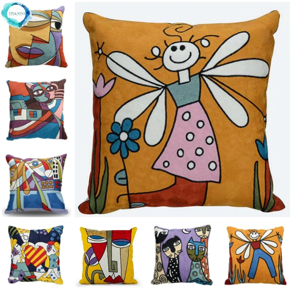 Abstract Art Painting Decorative Throw Pillowcase Cartoon Cotton Linen Cushion Cover Creative Decor for Home Sofa Car 45X45cm
Abstract Art Painting Decorative Throw Pillowcase Cartoon Cotton Linen Cushion Cover Creative Decor for Home Sofa Car 45X45cm