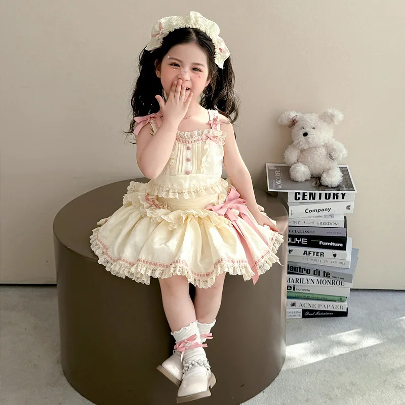 Sweet Wind Strap Skirt Set for Girls' Summer New Style 2026 Baby Girls' Elegant Princess Skirt Two Piece Set
Sweet Wind Strap Skirt Set for Girls' Summer New Style 2026 Baby Girls' Elegant Princess Skirt Two Piece Set