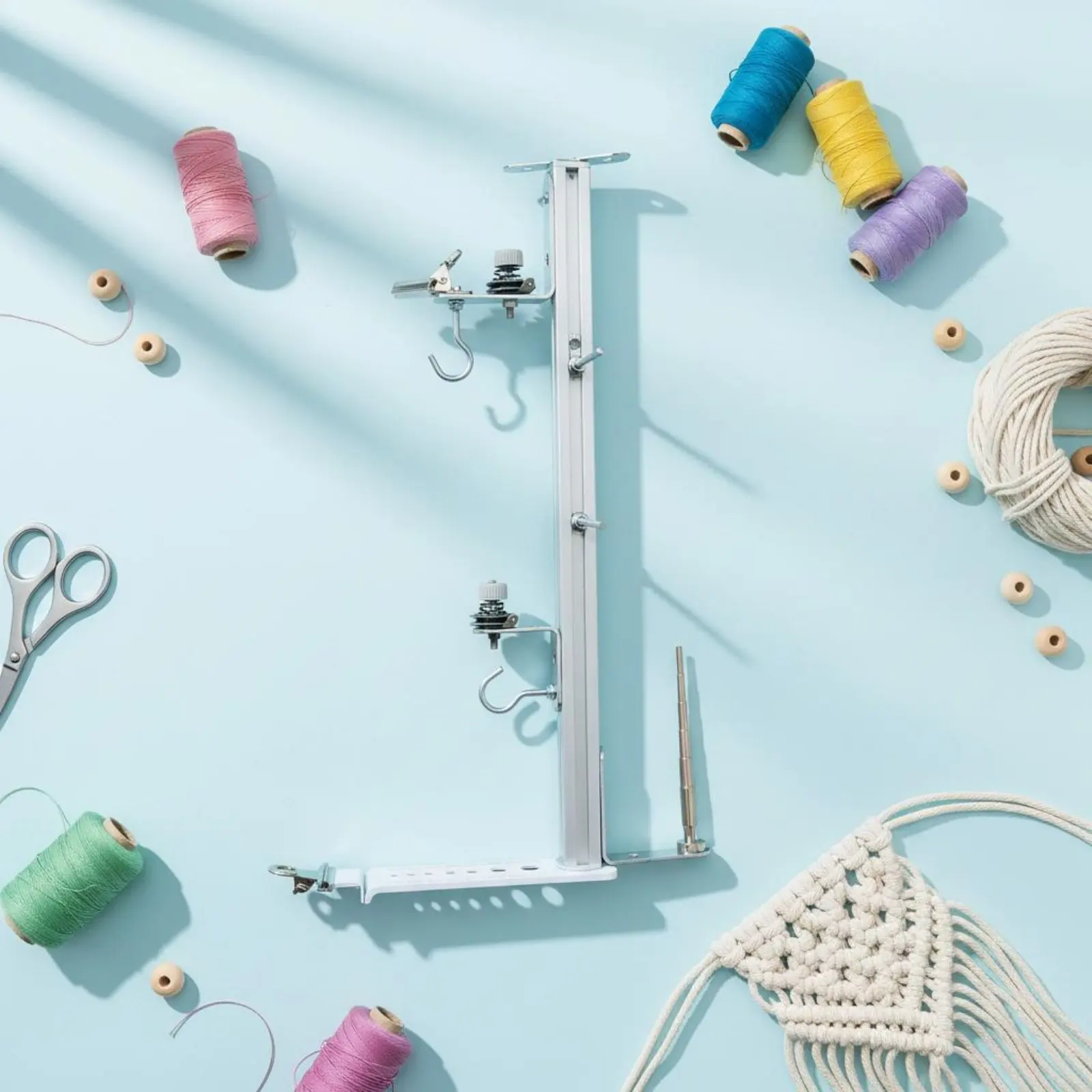 Multifunctional Braiding Tool with Phone Holder Adjustable Knotting and Weaving Stand for DIY Hobbyists, Home, Workshop
Multifunctional Braiding Tool with Phone Holder Adjustable Knotting and Weaving Stand for DIY Hobbyists, Home, Workshop