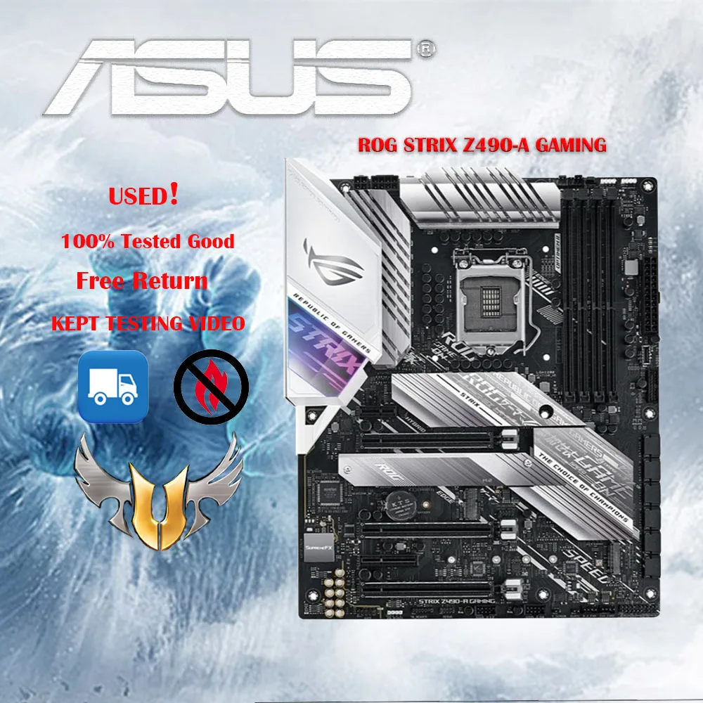 Материнская плата ASUS ROG STRIX Z490-A GAMING LGA 1200 (Intel 10-го поколения) Z490 SATA 6 Гбит/с ATX Intel
Материнская плата ASUS ROG STRIX Z490-A GAMING LGA 1200 (Intel 10-го поколения) Z490 SATA 6 Гбит/с ATX Intel