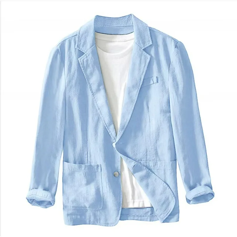 KIDWHXR Men Suit Coat Summer Korean Thin Single-breasted Pocket Man Blazer Simple Long Sleeve Outdoor Casual Male Outerwear
KIDWHXR Men Suit Coat Summer Korean Thin Single-breasted Pocket Man Blazer Simple Long Sleeve Outdoor Casual Male Outerwear