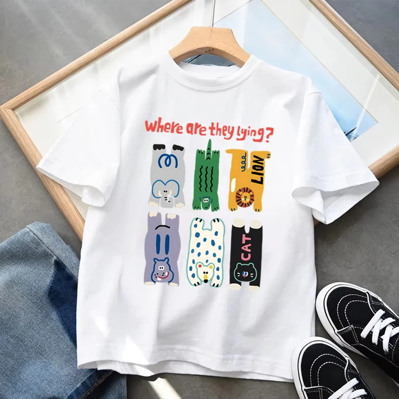 Cute Cartoon Zoo Animals Print T-shirt Kids Casual Cotton Short Sleeve Tee Animal Lover Gift T Shirt Harajuku Fashion Casual Top
Cute Cartoon Zoo Animals Print T-shirt Kids Casual Cotton Short Sleeve Tee Animal Lover Gift T Shirt Harajuku Fashion Casual Top