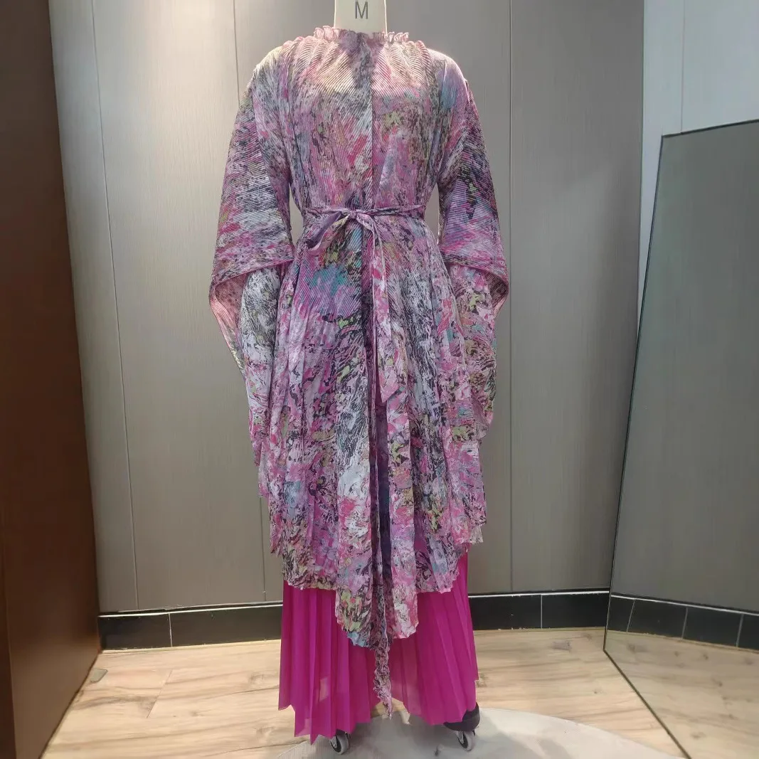 Miyake Two-piece Set Fashion Temperament High Sense Loose Pleated Large Size Printed Design Top High Waist Wide Leg Pants Set
Miyake Two-piece Set Fashion Temperament High Sense Loose Pleated Large Size Printed Design Top High Waist Wide Leg Pants Set