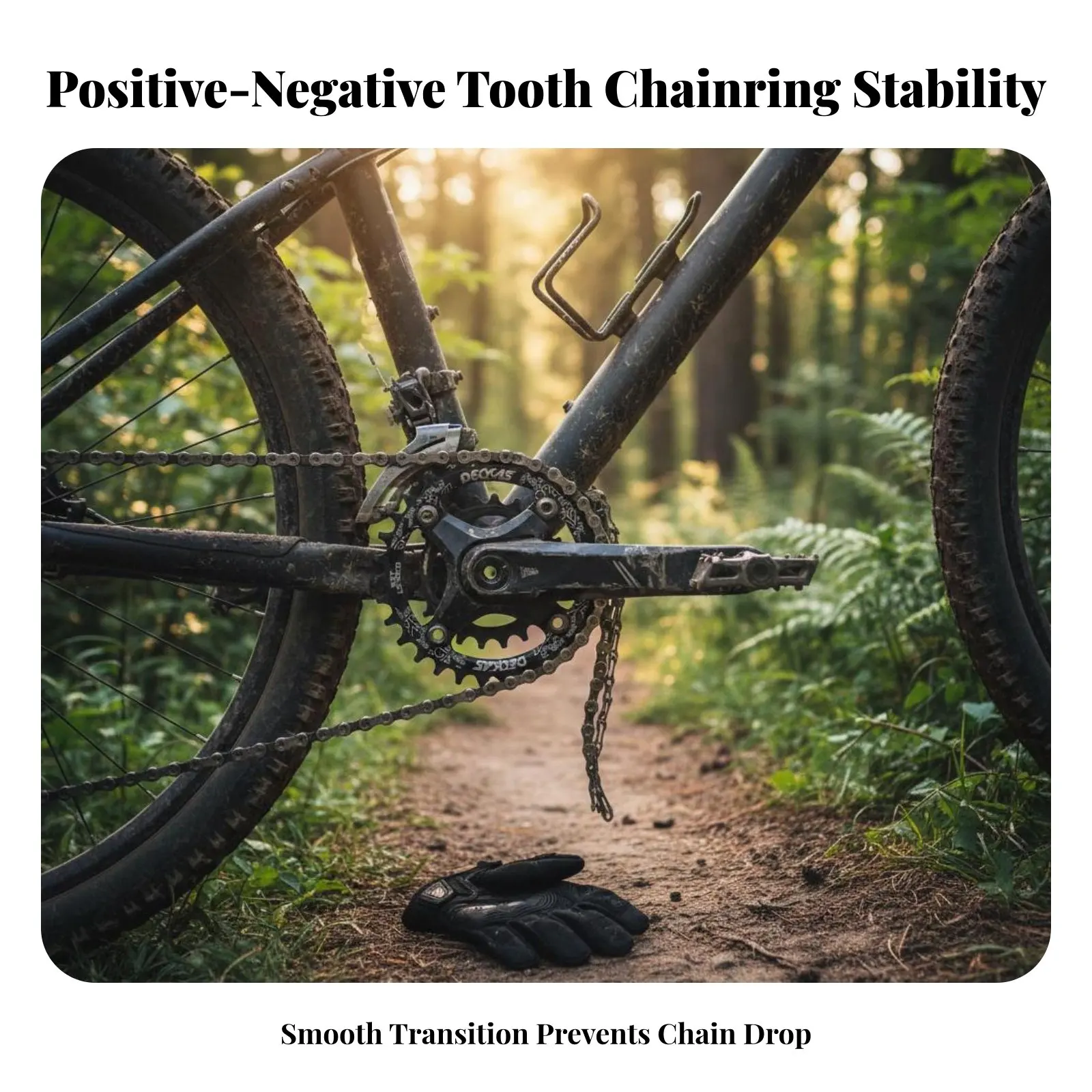 104BCD Chainring Anti-Chain Drop Mountain Bike Chainring Aluminum Bike Gear CNC Machined Bike Component Anodized Finish
104BCD Chainring Anti-Chain Drop Mountain Bike Chainring Aluminum Bike Gear CNC Machined Bike Component Anodized Finish