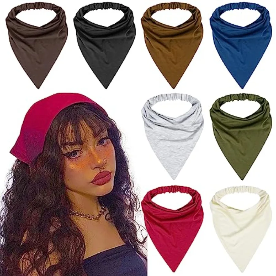 8 Pcs Hair Scarf Headband for Women Girls Non Slip Elastic Boho Triangle Head Scarf Bandana
8 Pcs Hair Scarf Headband for Women Girls Non Slip Elastic Boho Triangle Head Scarf Bandana