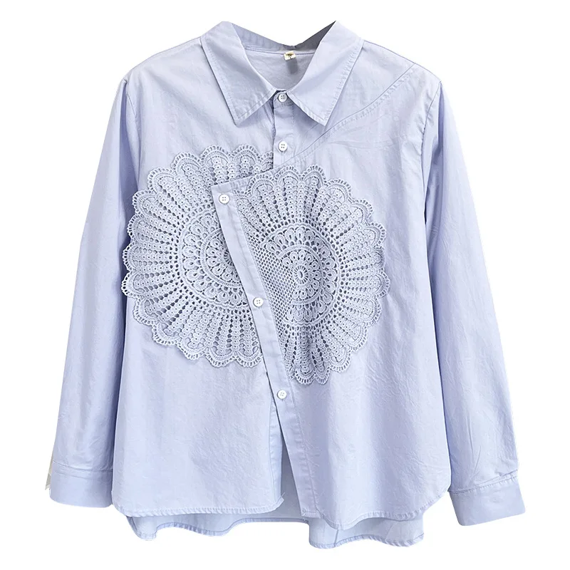 Весенние женские блузки больших размеров, новый дизайн, хлопковая рубашка с длинными рукавами и кружевом с цветочным принтом, повседневные топы 100 кг 6177
Весенние женские блузки больших размеров, новый дизайн, хлопковая рубашка с длинными рукавами и кружевом с цветочным принтом, повседневные топы 100 кг 6177