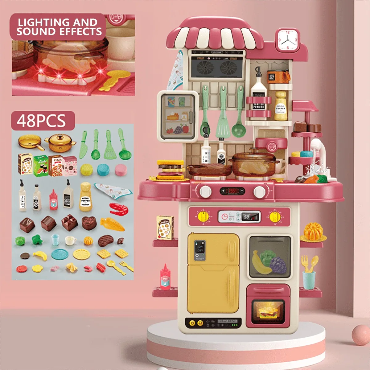 Children Kitchen Play Set Simulated Food Cooking Tableware Kitchenware Kit Kids Role Play House Game Toy Birthday Gift for Girl
Children Kitchen Play Set Simulated Food Cooking Tableware Kitchenware Kit Kids Role Play House Game Toy Birthday Gift for Girl