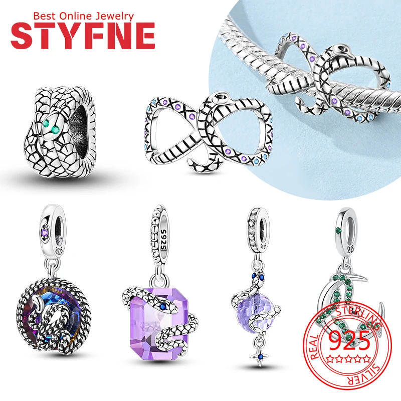 925 Sterling Silver Snake Charms Beads Fit Bracelet Necklace Accessories Bead Jewelry Making Fine Jewelry Gift
925 Sterling Silver Snake Charms Beads Fit Bracelet Necklace Accessories Bead Jewelry Making Fine Jewelry Gift
