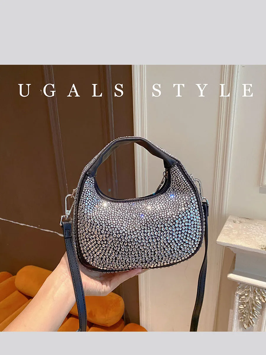 UGALS Shiny Heavy-Duty Metal Diamond Water Pillow Handbag Evening Party Small Steamed Bun Dumpling Bag Crossbody Bag
UGALS Shiny Heavy-Duty Metal Diamond Water Pillow Handbag Evening Party Small Steamed Bun Dumpling Bag Crossbody Bag