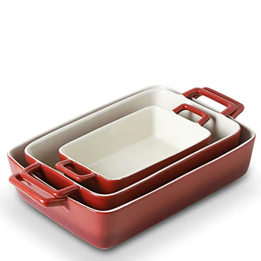 Bakeware Set, Ceramic Baking Dish, Rectangular Baking Pans Set, Casserole Dish for Cooking, Cake Dinner, Kitchen, Wrapping Upgr
Bakeware Set, Ceramic Baking Dish, Rectangular Baking Pans Set, Casserole Dish for Cooking, Cake Dinner, Kitchen, Wrapping Upgr