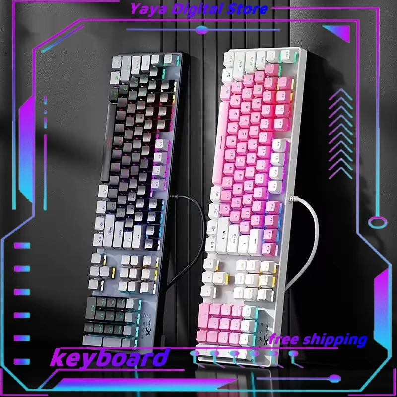 Xk185s Mechanical Keyboard104 Keys Collision Avoidance Gaming Peripherals Rgb Lighting Effects Blue Axis Gaming Keyboard Office
Xk185s Mechanical Keyboard104 Keys Collision Avoidance Gaming Peripherals Rgb Lighting Effects Blue Axis Gaming Keyboard Office