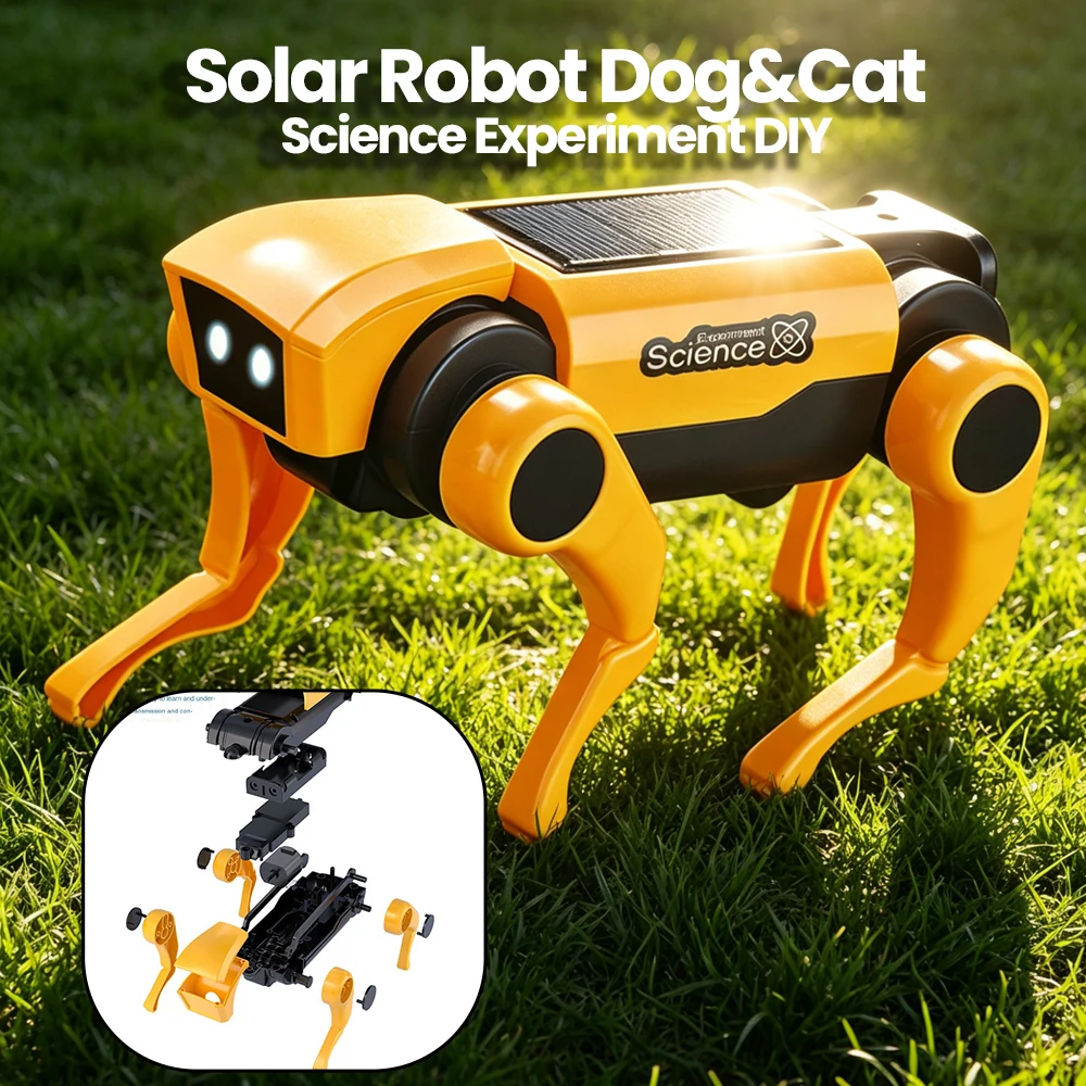 Solar Robot Dog Cat Science Experiment Diy Building Powered Learning Tool Education Robots Technological Gadgets Kit for Kid
Solar Robot Dog Cat Science Experiment Diy Building Powered Learning Tool Education Robots Technological Gadgets Kit for Kid