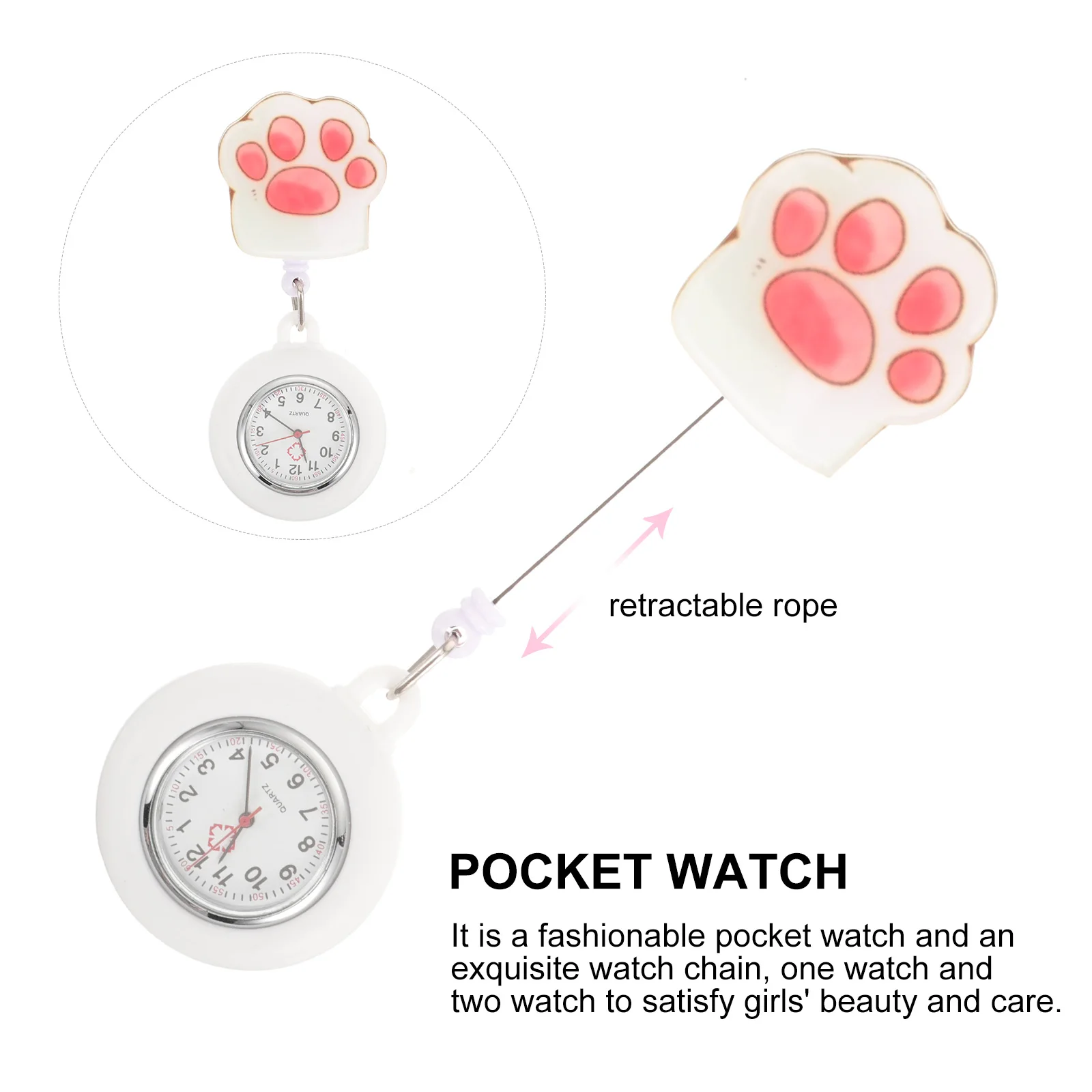 Nurse Pocket Electronic Women White Nurses Hanging Watch Cartoon Chest Hanging Watches for Nurses Practical Durable Safe
Nurse Pocket Electronic Women White Nurses Hanging Watch Cartoon Chest Hanging Watches for Nurses Practical Durable Safe