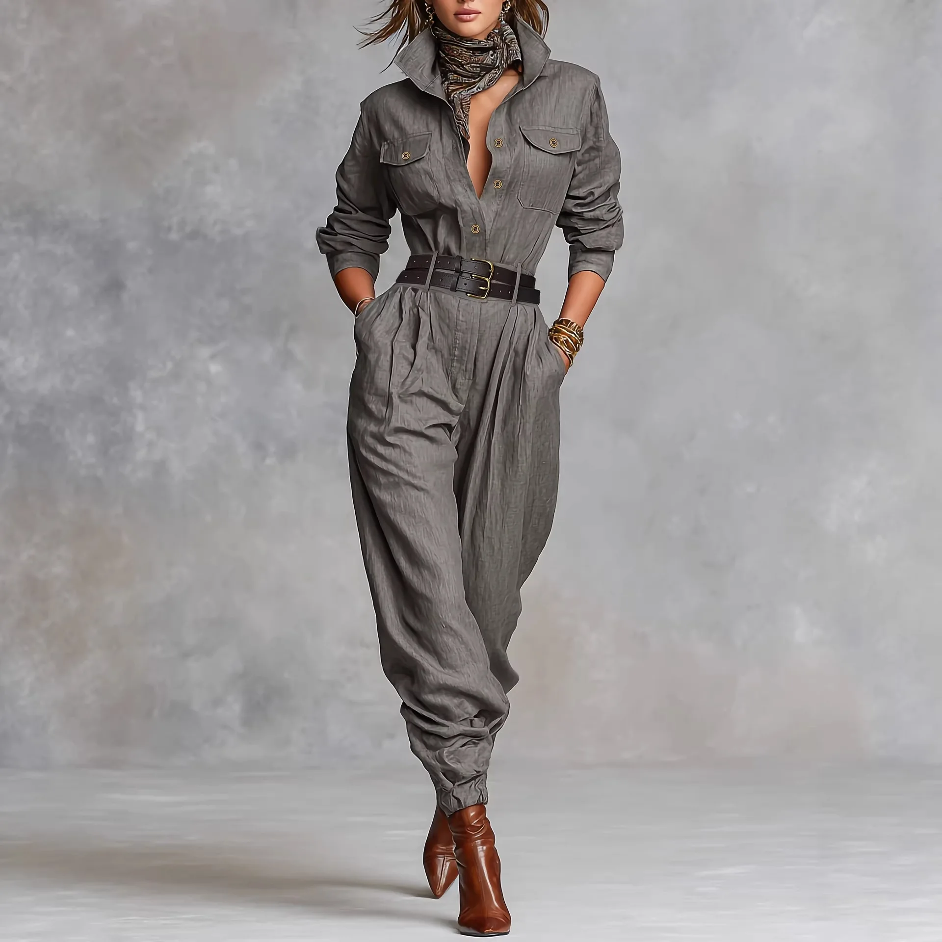 Повседневные женские комбинезоны с пэчворком и пуговицами, весенние ретро-комбинезоны-карго, элегантные комбинезоны с отложным воротником и карманами
Повседневные женские комбинезоны с пэчворком и пуговицами, весенние ретро-комбинезоны-карго, элегантные комбинезоны с отложным воротником и карманами