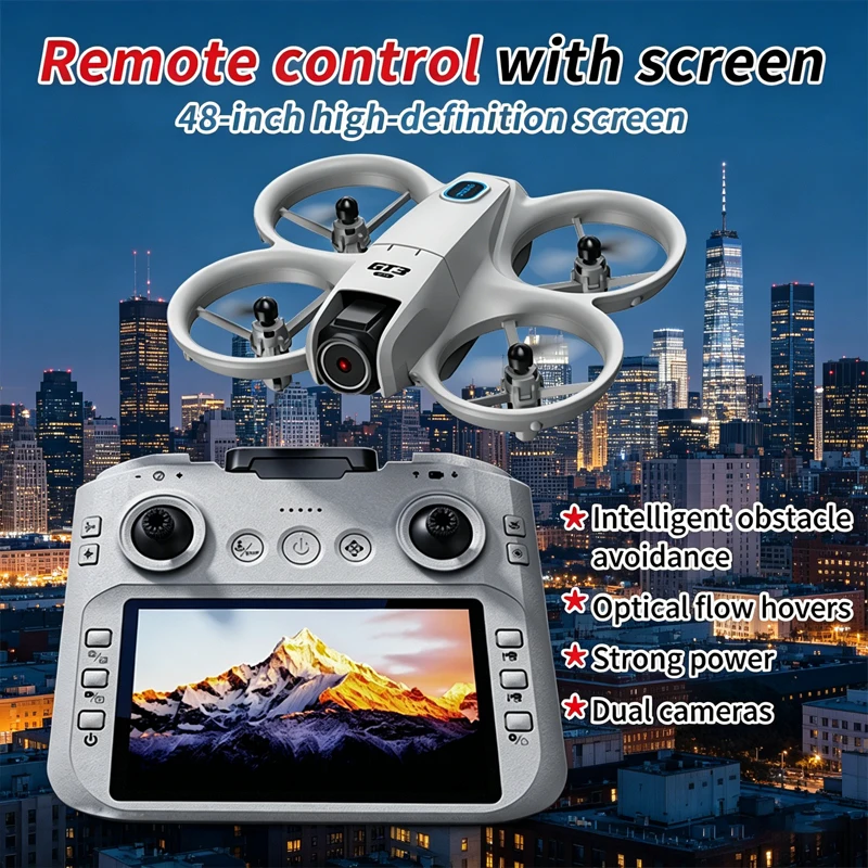 NEW GT3 GPS Drone with 8K HD Dual Cameras 180° FPV 5G WIFI Brushless Motors Intelligence Obstacle Avoidance Foldable Quadcopters
NEW GT3 GPS Drone with 8K HD Dual Cameras 180° FPV 5G WIFI Brushless Motors Intelligence Obstacle Avoidance Foldable Quadcopters