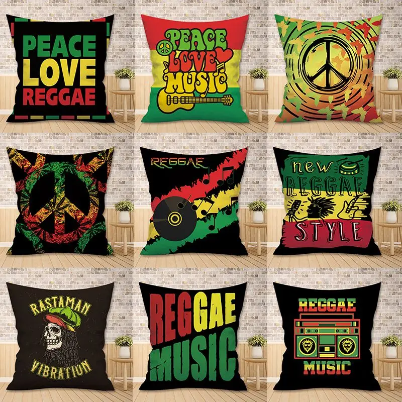 Peace Love REGGAE Pillowcases Hippie Music Pillows Case for Living Room Bedroom Pillow Covers Decorative for Bed Room 45x45cm
Peace Love REGGAE Pillowcases Hippie Music Pillows Case for Living Room Bedroom Pillow Covers Decorative for Bed Room 45x45cm