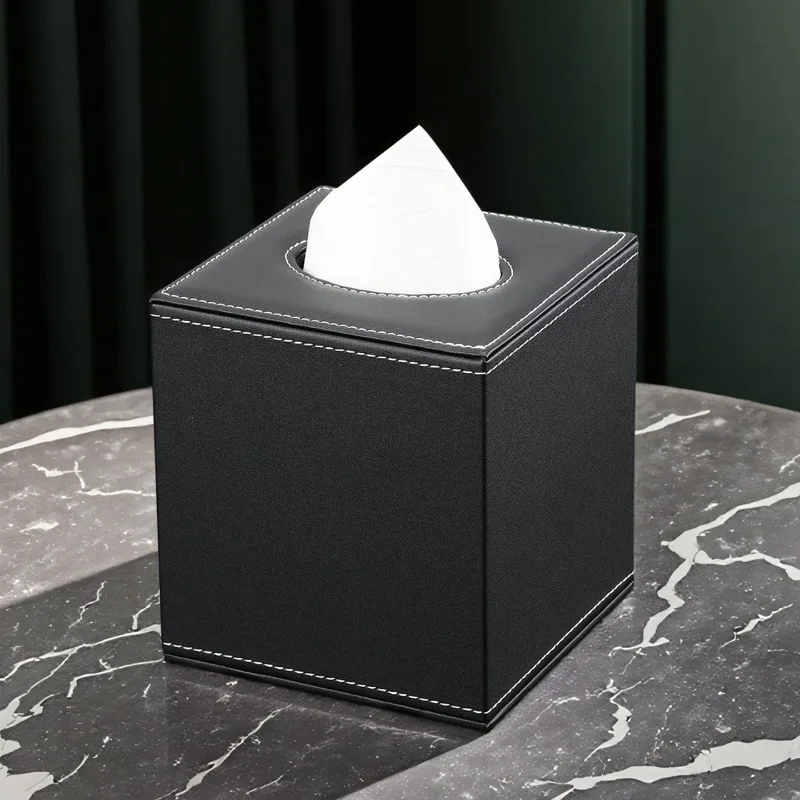 European PU Leather Tissue Box Creative Black Square Toilet Paper Drawer Family Hotel Tissue Storage Desktop Decorative Items
European PU Leather Tissue Box Creative Black Square Toilet Paper Drawer Family Hotel Tissue Storage Desktop Decorative Items